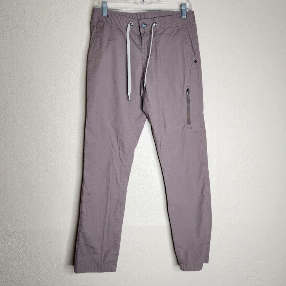 Vuori Ripstop Pants Women's Small Cotton Stretch Drawstring Straight Leg Brown